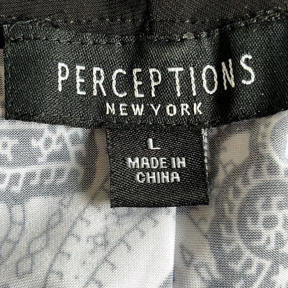 Perceptions New York Maxi Dress Fit & Flare Sz L Black & White Floral Paisley.. - Picture 5 of 10